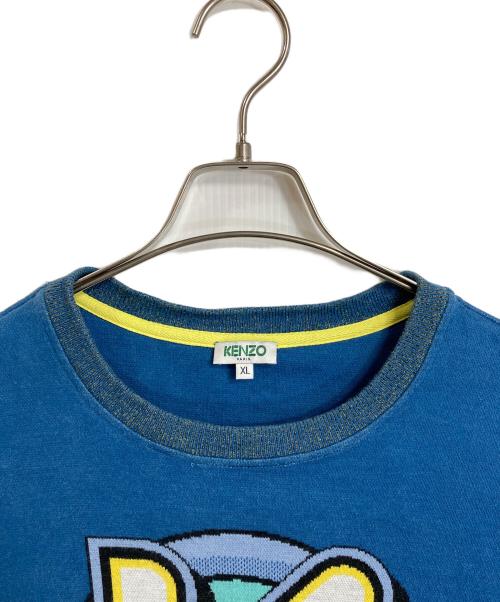 KENZO（ケンゾー）KENZO (ケンゾー) Wetsuit Oversize Sweatshirt ブルー　イエロー Duck Blue サイズ:XLの古着・服飾アイテム