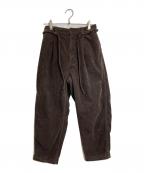 CAHLUMNカウラム）の古着「Draw Cord Classic Corduroy Pant   ドローコード クラシック コーデュロイパンツ」｜ブラウン