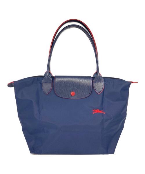 LONGCHAMP（ロンシャン）LONGCHAMP (ロンシャン) 舟形トートバッグ　トートバッグ　通勤バッグ　カジュアルバッグ ネイビー サイズ:実寸参照の古着・服飾アイテム