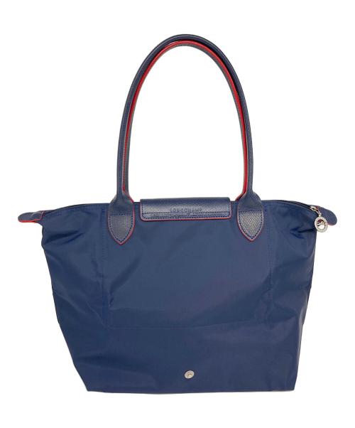 LONGCHAMP（ロンシャン）LONGCHAMP (ロンシャン) 舟形トートバッグ　トートバッグ　通勤バッグ　カジュアルバッグ ネイビー サイズ:実寸参照の古着・服飾アイテム