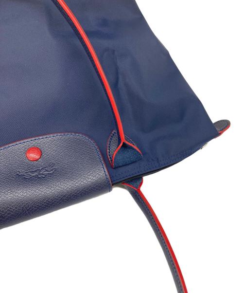 LONGCHAMP（ロンシャン）LONGCHAMP (ロンシャン) 舟形トートバッグ　トートバッグ　通勤バッグ　カジュアルバッグ ネイビー サイズ:実寸参照の古着・服飾アイテム