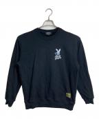 PLAY BOY×SUBCIETYプレイボーイ×サブサエティ）の古着「スウェット　プリントスウェット」｜ブラック