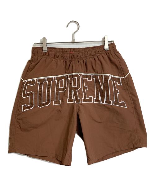 SUPREME（シュプリーム）Supreme (シュプリーム) 22SS アーチロゴ ウォーターショーツ Arc Water Short  ショートパンツ　ハーフパンツ　ナイロンパンツ ブラウン サイズ:Mの古着・服飾アイテム