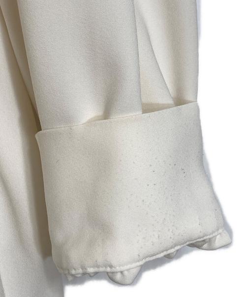 theory luxe（セオリーリュクス）theory luxe (セオリーリュクス) Marvine Sandy ブラウス　マーヴィン・サンディ　長袖ブラウス　セレモニー　日本製 ホワイト サイズ:38の古着・服飾アイテム