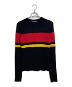 JOHN LAWRENCE SULLIVANジョン ローレンス サリバン）の古着「カラーブロックセーター」｜ブラック×レッド