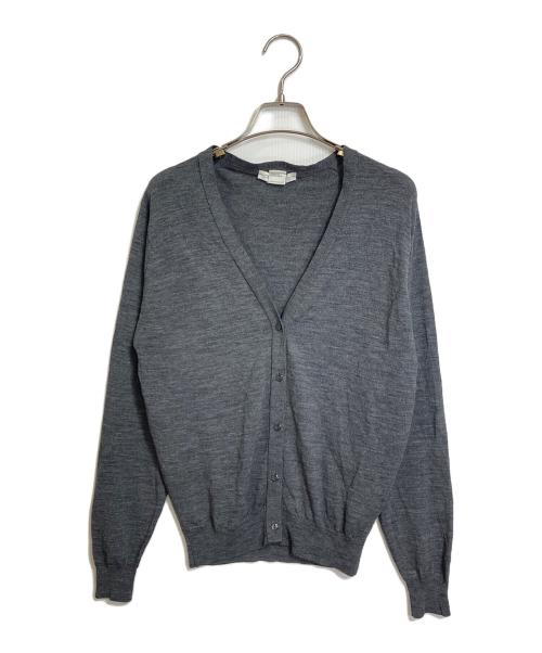 JOHN SMEDLEY（ジョンスメドレー）JOHN SMEDLEY (ジョンスメドレー) ウール Vネック カーディガン グレー サイズ:Mの古着・服飾アイテム