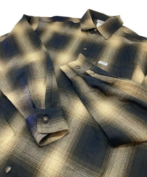 CalTop（キャルトップ）CalTop (キャルトップ) Ombre Check L/S Shirts 長袖シャツ　USA製　チェックシャツ　アクリルシャツ ベージュ×ブラック サイズ:Mの古着・服飾アイテム