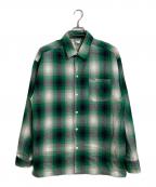 CalTopキャルトップ）の古着「Ombre Check L/S Shirts USA製　長袖シャツ　チェックシャツ　アクリルシャツ」｜グリーン×ブラック