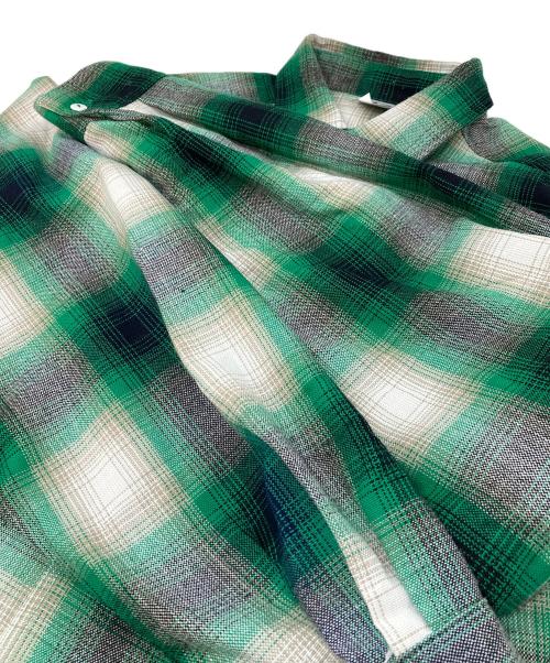 CalTop（キャルトップ）CalTop (キャルトップ) Ombre Check L/S Shirts USA製　長袖シャツ　チェックシャツ　アクリルシャツ グリーン×ブラック サイズ:Mの古着・服飾アイテム