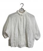 BROCANTEブロカント）の古着「リネンキャンバス グランシャツ　麻　日本製」｜ホワイト