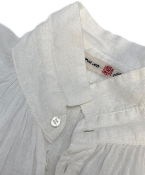 BROCANTE（ブロカント）BROCANTE (ブロカント) リネンキャンバス グランシャツ　麻　日本製 ホワイト サイズ:2の古着・服飾アイテム