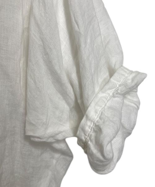 BROCANTE（ブロカント）BROCANTE (ブロカント) リネンキャンバス グランシャツ　麻　日本製 ホワイト サイズ:2の古着・服飾アイテム