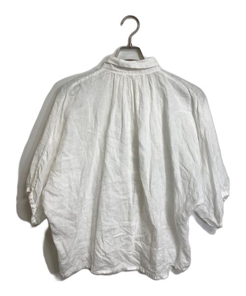 BROCANTE（ブロカント）BROCANTE (ブロカント) リネンキャンバス グランシャツ　麻　日本製 ホワイト サイズ:2の古着・服飾アイテム