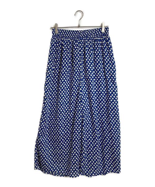 BROCANTE（ブロカント）Brocante (ブロカント) インドプリントピエロパンツ ホワイト×ブルー サイズ:2の古着・服飾アイテム