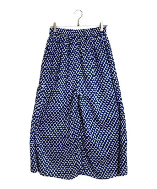 BROCANTE（ブロカント）Brocante (ブロカント) インドプリントピエロパンツ ホワイト×ブルー サイズ:2の古着・服飾アイテム