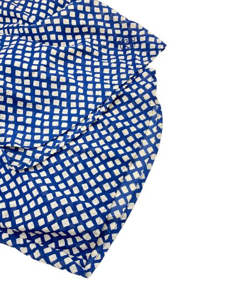 BROCANTE（ブロカント）Brocante (ブロカント) インドプリントピエロパンツ ホワイト×ブルー サイズ:2の古着・服飾アイテム