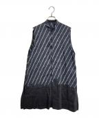 JURGEN LEHLヨーガンレール）の古着「リネンシルクジレ　ロングジレ　ノースリーブワンピース　麻」｜グレー