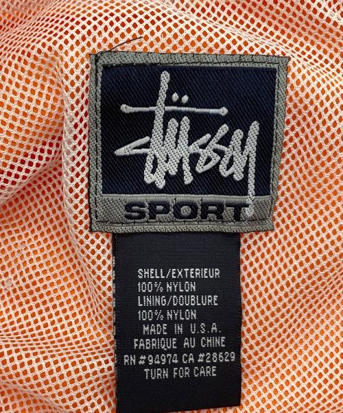 stussy sport（ステューシー スポーツ）stussy sport (ステューシー スポーツ) 【古着】ナイロンジャケット　ジャージ　アウター　ライトアウター　USA製 old stussy オレンジ サイズ:実寸参照の古着・服飾アイテム