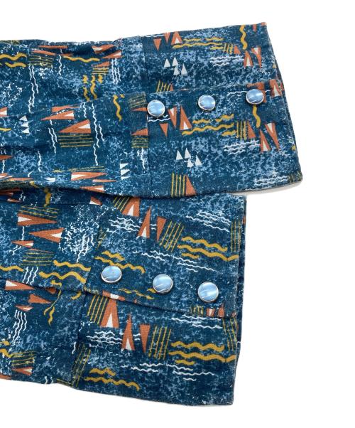 Sears（シアーズ）Sears (シアーズ) 【古着】ウエスタンシャツ 長袖シャツ　三角タグ　総柄 ネイビー サイズ:Lの古着・服飾アイテム