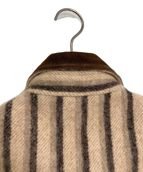 Casa de Lana（カーサ デ ラナ）Casa de Lana (カーサ デ ラナ) 【古着】60’S～70’S スウェード切替ショートジャケット　60年代　70年代　アウター　ウールジャケット　ウルグアイ製 ブラウン×ベージュ サイズ:9/10の古着・服飾アイテム