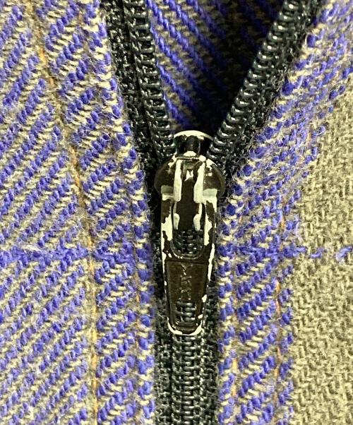 Quiksilver（クイックシルバー）Quiksilver (クイックシルバー) 【古着】オンブレチェックハーフジップシャツ　チェックシャツ　長袖シャツ　プルオーバーシャツ　OLD Quiksilver パープル×グレー サイズ:Lの古着・服飾アイテム