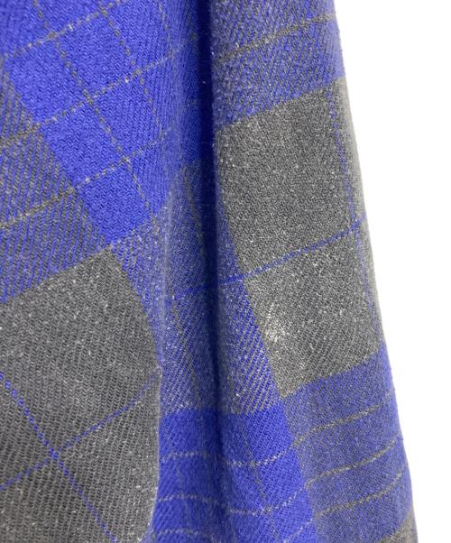 Quiksilver（クイックシルバー）Quiksilver (クイックシルバー) 【古着】オンブレチェックハーフジップシャツ　チェックシャツ　長袖シャツ　プルオーバーシャツ　OLD Quiksilver パープル×グレー サイズ:Lの古着・服飾アイテム