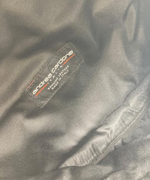 andrea cardone（アンドレアカルドネ）andrea cardone (アンドレアカルドネ) ボディバッグ　ショルダーバッグ　ウエストポーチ　レザーバッグ　イタリア製 ブラック サイズ:実寸参照の古着・服飾アイテム