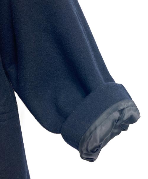 SLOBE IENA（スローブ イエナ）SLOBE IENA (スローブ イエナ) パイルメルトンスタンドコクーンコート　ロングコート　ウールコート　アウター ネイビー サイズ:38の古着・服飾アイテム