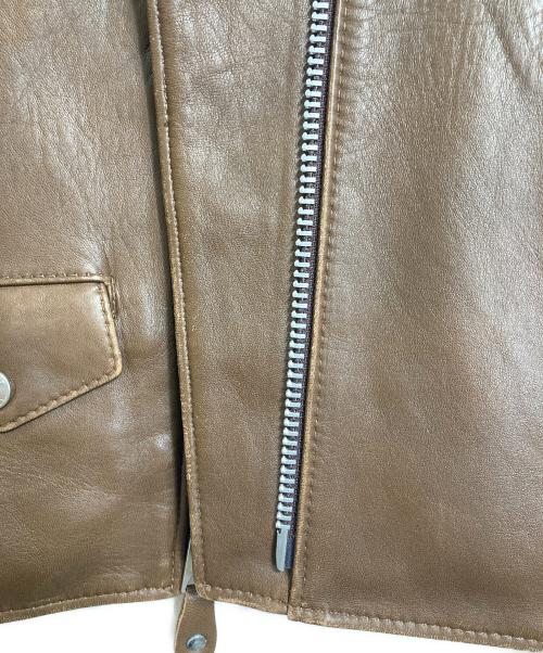 Schott（ショット）Schott (ショット) ラムレザーライダースジャケット　ブラウンレザー　ダブル ブラウン サイズ:XSの古着・服飾アイテム