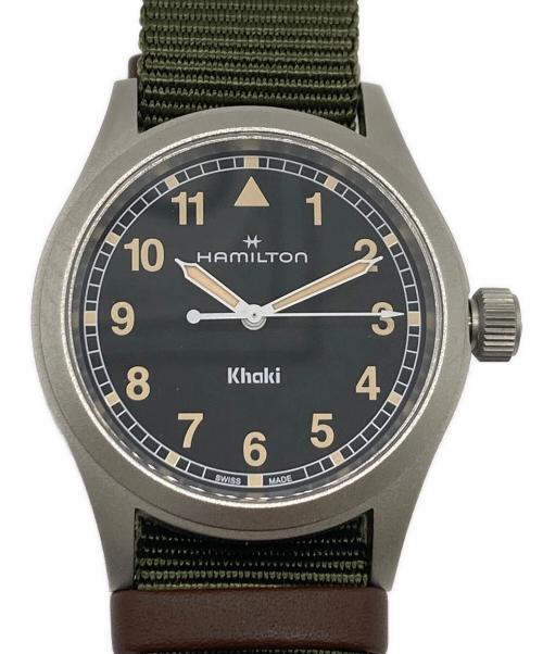HAMILTON（ハミルトン）HAMILTON (ハミルトン) カーキ フィールド Quartz 38mm ブラック サイズ:実寸参照の古着・服飾アイテム