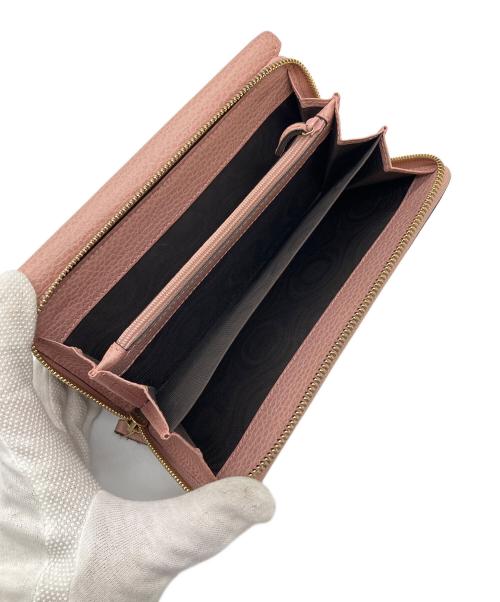 GUCCI（グッチ）GUCCI (グッチ) インターロッキングG 三つ折り 長財布 ピンク サイズ:実寸参照の古着・服飾アイテム