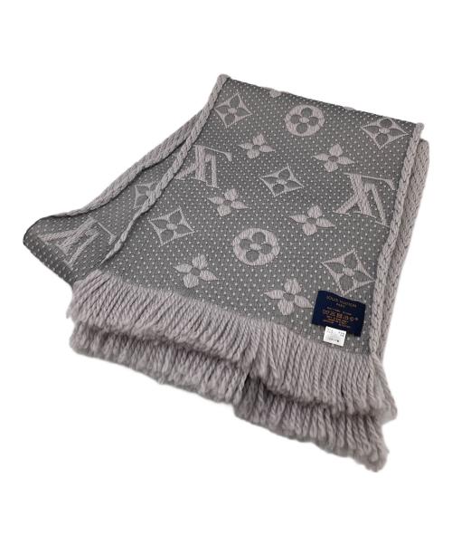 LOUIS VUITTON（ルイ ヴィトン）LOUIS VUITTON (ルイ ヴィトン) エシャルプ・ロゴマニア グリペルル グレー サイズ:実寸参照の古着・服飾アイテム