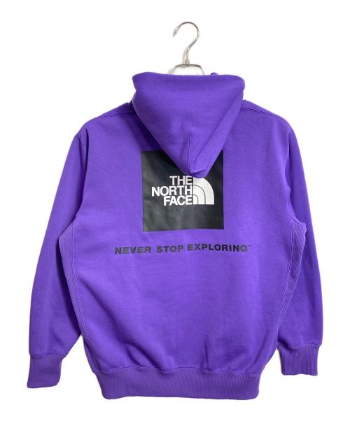 THE NORTH FACE（ザ ノース フェイス）THE NORTH FACE (ザ ノース フェイス) バックスクエアロゴフーディ　フーディ　スポーツ　アウトドア　 パープル サイズ:XLの古着・服飾アイテム