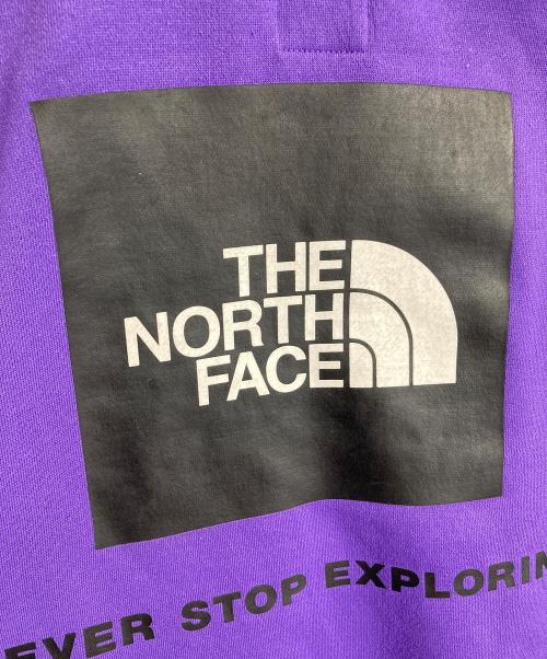 THE NORTH FACE（ザ ノース フェイス）THE NORTH FACE (ザ ノース フェイス) バックスクエアロゴフーディ　フーディ　スポーツ　アウトドア　 パープル サイズ:XLの古着・服飾アイテム