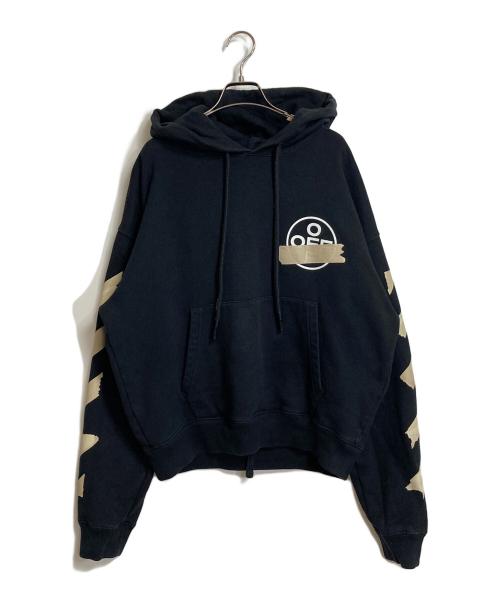 OFFWHITE（オフホワイト）OFFWHITE (オフホワイト) ロゴ テープ アローフーディ ブラック サイズ:Mの古着・服飾アイテム