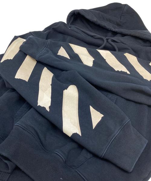 OFFWHITE（オフホワイト）OFFWHITE (オフホワイト) ロゴ テープ アローフーディ ブラック サイズ:Mの古着・服飾アイテム