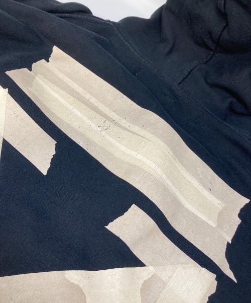 OFFWHITE（オフホワイト）OFFWHITE (オフホワイト) ロゴ テープ アローフーディ ブラック サイズ:Mの古着・服飾アイテム