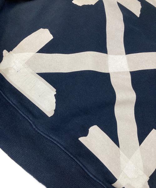 OFFWHITE（オフホワイト）OFFWHITE (オフホワイト) ロゴ テープ アローフーディ ブラック サイズ:Mの古着・服飾アイテム
