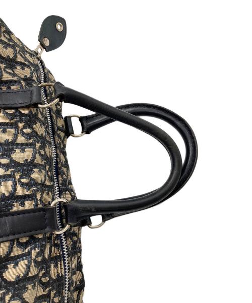 Christian Dior（クリスチャン ディオール）Christian Dior (クリスチャン ディオール) ヴィンテージミニボストンバッグ トロッター柄 ネイビー サイズ:実寸参照の古着・服飾アイテム
