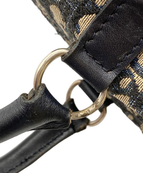 Christian Dior（クリスチャン ディオール）Christian Dior (クリスチャン ディオール) ヴィンテージミニボストンバッグ トロッター柄 ネイビー サイズ:実寸参照の古着・服飾アイテム