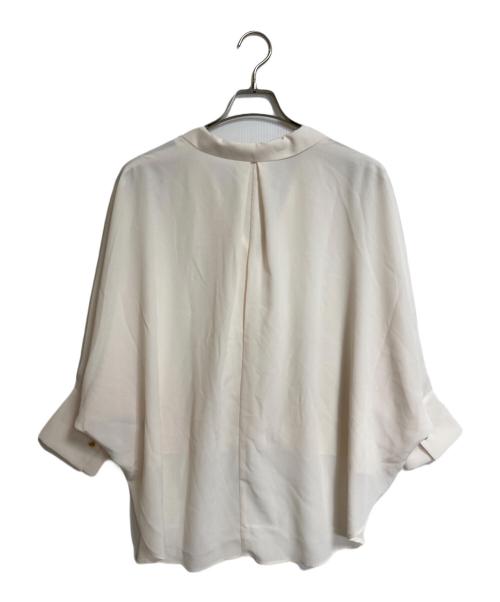 Noble（ノーブル）Noble (ノーブル) ゴールドボタンニュアンスシャツ　オフィスカジュアル　セレモニー　日本製 アイボリー サイズ:実寸参照の古着・服飾アイテム