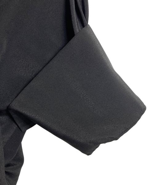 Noble（ノーブル）Noble (ノーブル) ゴールドボタンニュアンスシャツ　オフィスカジュアル　セレモニー　日本製 ブラック サイズ:実寸参照の古着・服飾アイテム