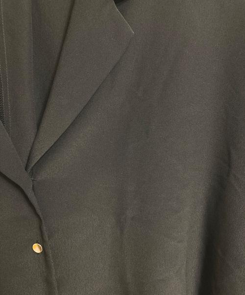 Noble（ノーブル）Noble (ノーブル) ゴールドボタンニュアンスシャツ　オフィスカジュアル　セレモニー　日本製 ブラック サイズ:実寸参照の古着・服飾アイテム