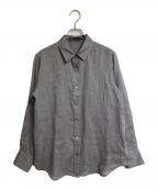 Nobleノーブル）の古着「ラミーレギュラーフィットシャツ　長袖シャツ　オフィスカジュアル　セレモニー」｜グレー