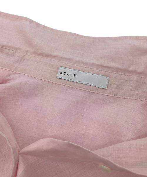 Noble（ノーブル）Noble (ノーブル) ラミーレギュラーフィットシャツ　長袖シャツ　オフィスカジュアル　セレモニー ピンク サイズ:実寸参照の古着・服飾アイテム