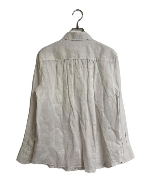 Noble（ノーブル）Noble (ノーブル) ラミーレギュラーフィットシャツ　長袖シャツ　オフィスカジュアル　セレモニー グレーB アイボリー サイズ:実寸参照の古着・服飾アイテム