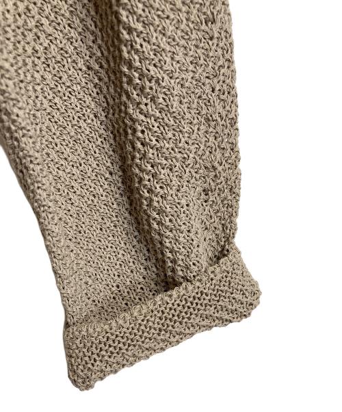 Noble（ノーブル）Noble (ノーブル) ペーパーヤーンカノコショートVネックカーディガン　ショートカーディガン　羽織り　日本製 ベージュ サイズ:実寸参照の古着・服飾アイテム