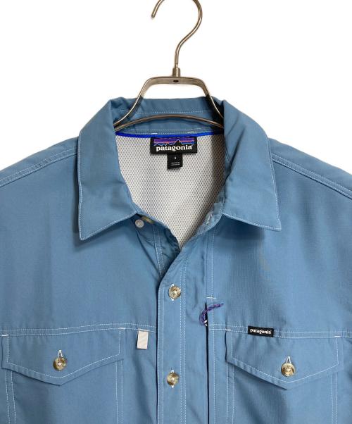 Patagonia（パタゴニア）Patagonia (パタゴニア) Sol Patrol ⅡShirt-Short Sleeve ソルパトロール　ショートスリーブ　ステッチ　スポーツ　アウトドア スカイブルー サイズ:Sの古着・服飾アイテム