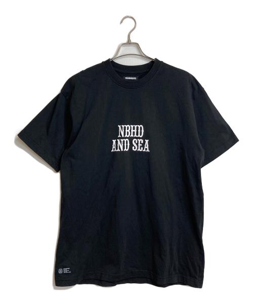 NEIGHBORHOOD SKATE（ネイバーフッドスケート）NEIGHBORHOOD SKATE (ネイバーフッドスケート) WIND AND SEA (ウィンダンシー) ロゴプリントTシャツ ブラック サイズ:XLの古着・服飾アイテム