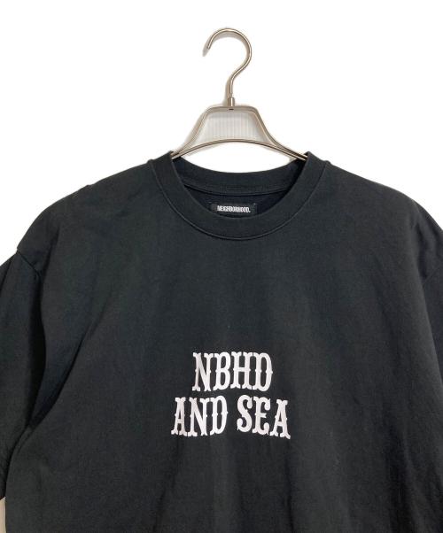 NEIGHBORHOOD SKATE（ネイバーフッドスケート）NEIGHBORHOOD SKATE (ネイバーフッドスケート) WIND AND SEA (ウィンダンシー) ロゴプリントTシャツ ブラック サイズ:XLの古着・服飾アイテム